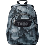 Foto de Mochila Escolar Totto Ma04 Acuarela Negro/Gris 