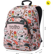 Foto de Mochila Escolar Totto Ma04 Acuarela Rosa 