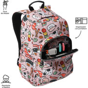Foto de Mochila Escolar Totto Ma04 Acuarela Rosa 