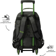 Foto de Mochila Escolar Totto Mj03 Dino Con Ruedas Grisemana A La Vista Erde 