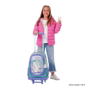 Foto de Mochila Escolar Totto Mj03 Magic Con Ruedas Azul 