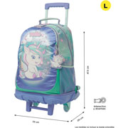 Foto de Mochila Escolar Totto Mj03 Magic Con Ruedas Azul 