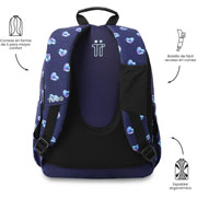 Foto de Mochila Escolar Totto Nacary Glitter Azul 