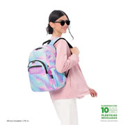 Foto de Mochila Escolar Totto Pixelly Glitter Azul 