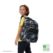 Foto de Mochila Escolar Totto Verat Soccer Negro 