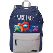 Foto de Mochila Escolar Yadatex Amg028 Among Us Azul 