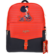 Foto de Mochila Escolar Yadatex Mafalda MLD014 Rojo/Marino 