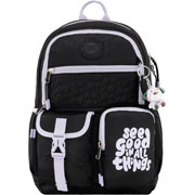 Foto de Mochila Juvenil Disvasari Mozioni Black Vibes Negro 