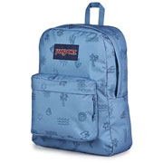 Foto de Mochila Juvenil Jansport Superbreak Plus Sunny Sketches​ Blue 