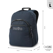 Foto de Mochila Juvenil Totto Ecole Solid Azul 