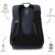 Foto de Mochila Juvenil Totto Ecole Solid Azul 