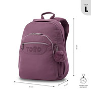 Foto de Mochila Juvenil Totto Ecole Solid Rosado 