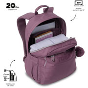 Foto de Mochila Juvenil Totto Ecole Solid Rosado 