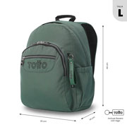Foto de Mochila Juvenil Totto Ecole Solid Verde 