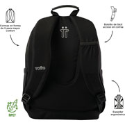 Foto de Mochila Juvenil Totto Ma04 Acuarela Negro 