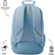Foto de Mochila Juvenil Totto Ma04 Cambri Porta Laptop Azul Claro 