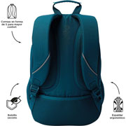 Foto de Mochila Juvenil Totto Ma04 Cambri Porta Laptop Azul 