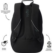 Foto de Mochila Juvenil Totto Ma04 Cambri Porta Laptop Negro 
