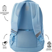 Foto de Mochila Juvenil Totto Ma04 Indo Porta Laptop Azul Claro 