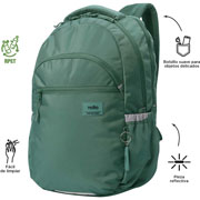 Foto de Mochila Juvenil Totto Ma04 Indo Porta Laptop Verde 