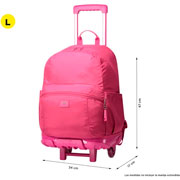 Foto de Mochila juvenil Totto Trik M89 con ruedas rosa 