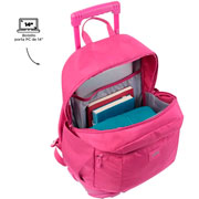 Foto de Mochila juvenil Totto Trik M89 con ruedas rosa 