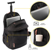 Foto de Mochila Laptop Totto Rue Trolley 22L Negro 