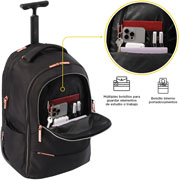 Foto de Mochila Laptop Totto Rue Trolley 22L Negro 