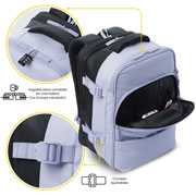 Foto de Mochila Laptop Totto Trip Morado/Negro 