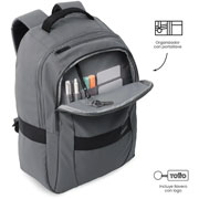 Foto de Mochila Laptop Totto Wivetto Gris/Negro 