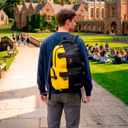 Foto de Mochila Para Laptop American Bags Lamborghini L6005 Negro/Amarillo 
