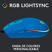 Foto de Mouse gamer Logitech G203 Lightsync azul 