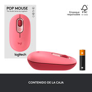Foto de Mouse Logitech Pop inalámbrico bluetooth rosa 