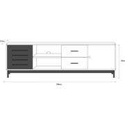 Foto de Mueble para Tv Alterego alessia panucci 13141 madera/negro 
