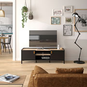 Foto de Mueble para tv Alterego Amsterdam Peter negro/roble 