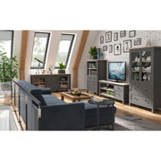 Foto de Mueble para tv Alterego Bocage Annecy gris/roble 