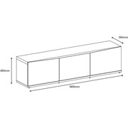Foto de Mueble para Tv Alterego Eros Sabatini 11082570 nogal/negro 