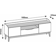 Foto de Mueble P/Tv Alterego Ravena Harek 11065570 Negro/Nogal 