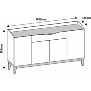 Foto de Mueble P/Tv Alterego Ravena Matisse 50450529 Blanco/Nogal 
