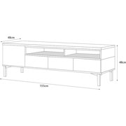 Foto de Mueble P/Tv Alterego Roomers Chicago 9217949Ak Blanco/Roble 