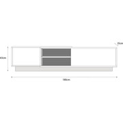Foto de MUEBLE P/TV ALTEREGO SIGMA HOLI SIGMA-RTV-1C ROBLE/NEGRO 