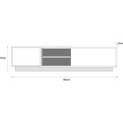 Foto de MUEBLE P/TV ALTEREGO SIGMA HOLI SIGMA-RTV-1D BLANCO/ROBLE 
