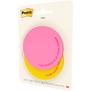 Foto de Notas Adhesivas Post-it Circulares 2.9 Pulgadas con 2 Blocks de 30 Hojas 