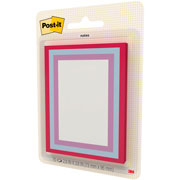 Foto de Notas Adhesivas Post-it Diseno con Margenes 2.9x3.8 Pulgadas con 75 Hojas 
