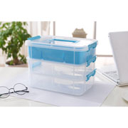 Foto de Organizador Multiusos Tng 27.5x18x19.5cm Con Charola Transparente 