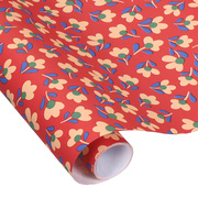 Foto de Papel de Regalo OLE Flowers Barn Red en Rollo 70 cm x 3 m 