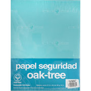 Foto de Papel de Seguridad Azul Oscuro Tamaño Carta OAK Tree de 90 G 