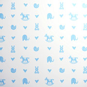 Foto de Papel Fantasía Rollo Unique Paper .70x2 m Ones Baby Icons Blue RW3-3344 