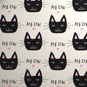 Foto de Papel Fantasía Rollo Unique Paper .70x2 m Happy Earth Cat on White RW3-4552 