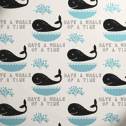 Foto de Papel Fantasía Rollo Unique Paper .70x2 m Happy Earth Whale on White RW3-4555 